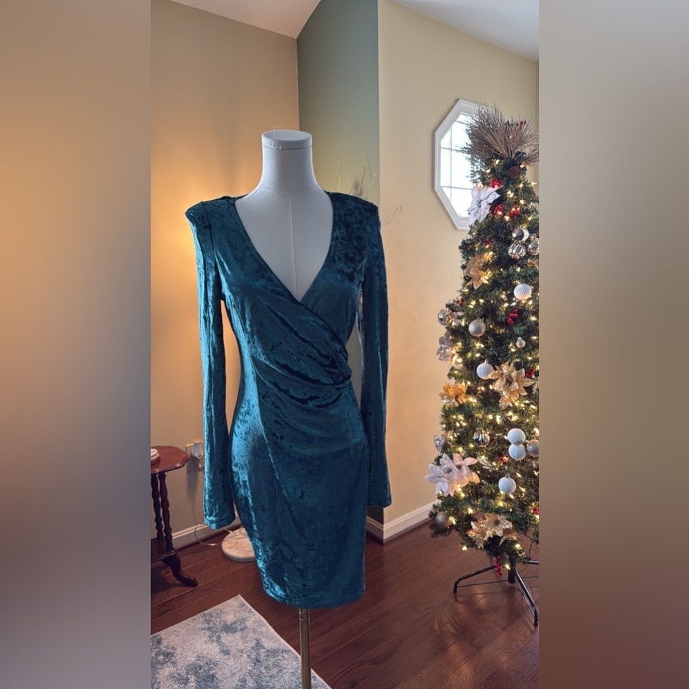 ASOS Emerald Green Velvet Dress- Brand New! - Picture 6 of 11
